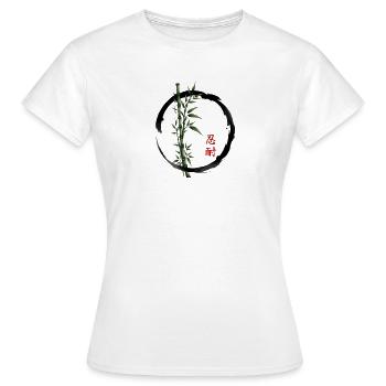Bambou Endurance Enso - T-shirt Femme - blanc - Devant - AI Model Female 172 dark (172cm)