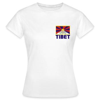 Tibet - T-shirt Femme - blanc - Devant - AI Model Female 172 dark (172cm)