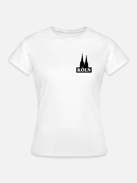 Köln Logo mit dem Kölner Dom - Frauen T-Shirt - Weiß