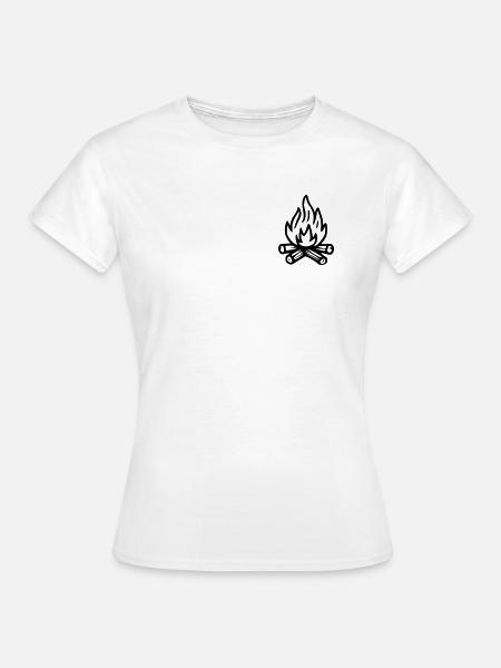Lagerfeuer - Frauen T-Shirt - Weiß