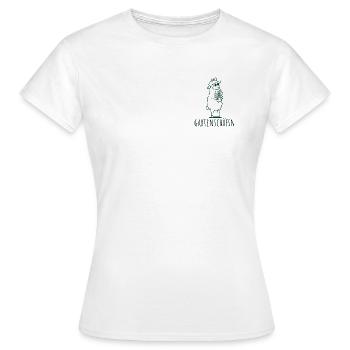 Gartenschäfin Schaf mit Pflanze Gärtnerin - Frauen T-Shirt - Weiß - Vorne - AI Model Female 172 dark (172cm)
