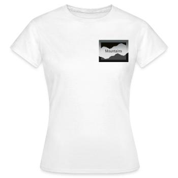 Silhouettes montagnardes en contraste - T-shirt Femme - blanc - Devant - AI Model Female 172 dark (172cm)