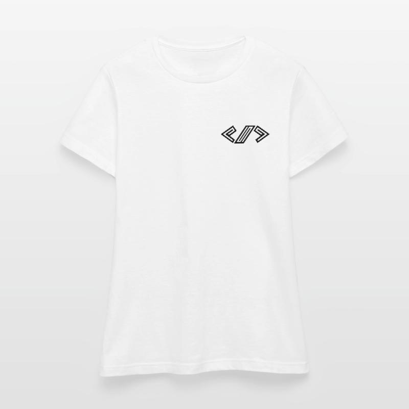 Minimalistisches Coder-Design für Programmierer Frauen T-Shirt