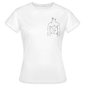 Lineart // Homme // Illustration - T-shirt Femme - blanc - Devant - AI Model Female 172 dark (172cm)