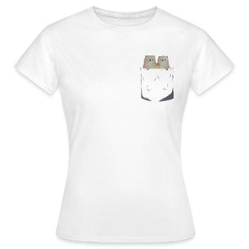 Meilleurs copains de poche - T-shirt Femme - blanc - Devant - AI Model Female 172 dark (172cm)