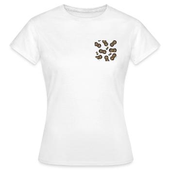 Idée de cadeau de cacahuète de poche de poitrine - T-shirt Femme - blanc - Devant - AI Model Female 172 dark (172cm)