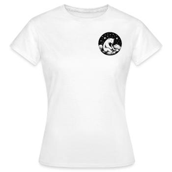Polar Bear with Stars - Frauen T-Shirt - Weiß - Vorne - AI Model Female 172 dark (172cm)