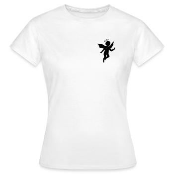 Petit ange avec une auréole - T-shirt Femme - blanc - Devant - AI Model Female 172 dark (172cm)