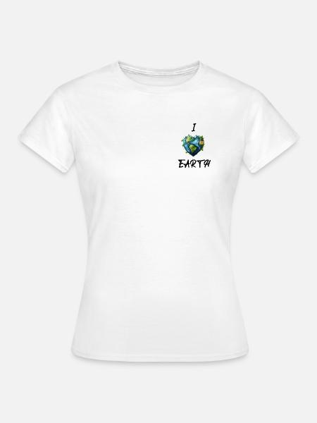 Ich liebe die Erde - Frauen T-Shirt - Weiß