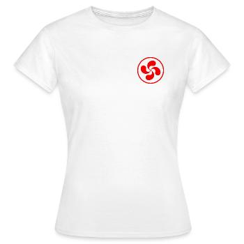 Croix basque Fête de Bayonne - T-shirt Femme - blanc - Devant - AI Model Female 172 dark (172cm)