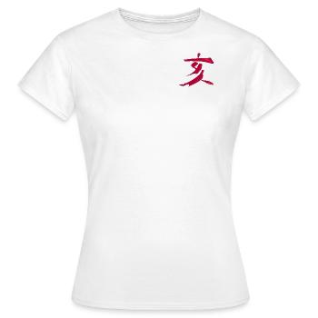 Schwein/ Eber (Japanisch) Tierkreiszeichen - Frauen T-Shirt - Weiß - Vorne - AI Model Female 172 dark (172cm)