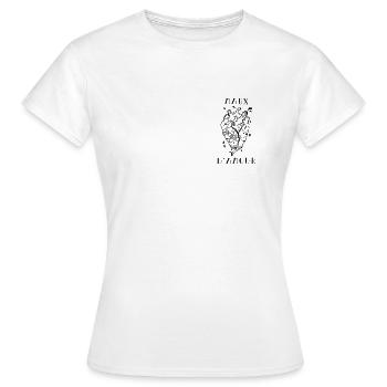 MAUX D’AMOUR - T-shirt Femme - blanc - Devant - AI Model Female 172 dark (172cm)
