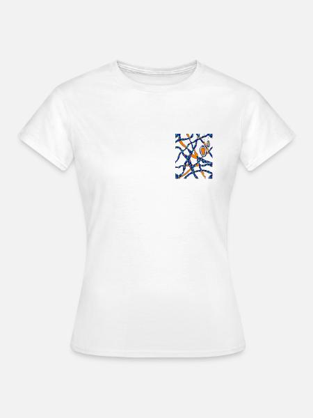 Linien und Herzen - Frauen T-Shirt - Weiß