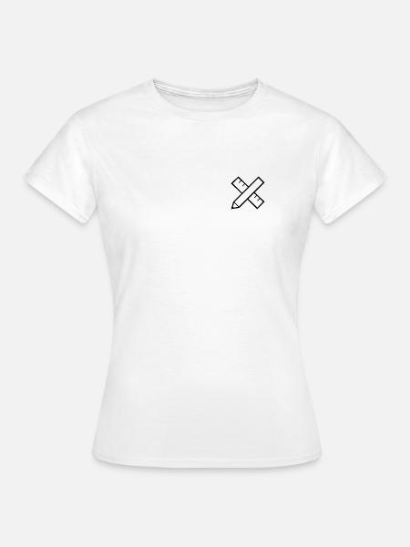 Bleistift und Lineal - Frauen T-Shirt - Weiß