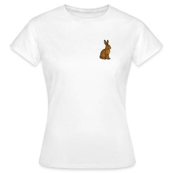 Feldhase - Frauen T-Shirt - Weiß - Vorne - AI Model Female 172 dark (172cm)