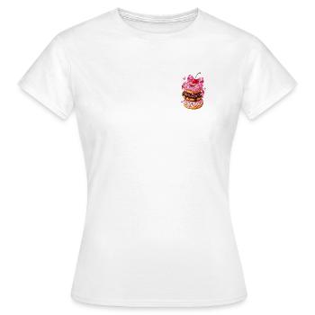 Kawaii Donut Stack Ribbon - Women's T-Shirt - white - Front - AI Model Female 172 dark (172cm)