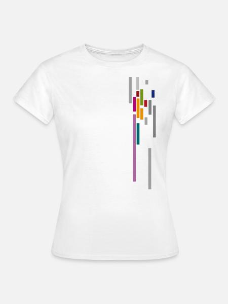 streifen farben muster - vertikal - Frauen T-Shirt - Weiß
