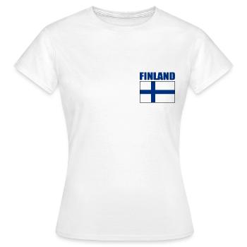 Finland - Women's T-Shirt - white - Front - AI Model Female 172 dark (172cm)