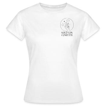 Solo Con Confetti - Only with Confetti - Women's T-Shirt - white - Front - AI Model Female 172 dark (172cm)