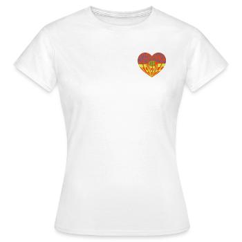 Ambassadors of Tenrife Heart Logo orange - Women's T-Shirt - white - Front - AI Model Female 172 dark (172cm)