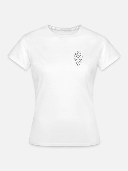 Softeis Eiscreme Icon Minimal Statement - Frauen T-Shirt - Weiß