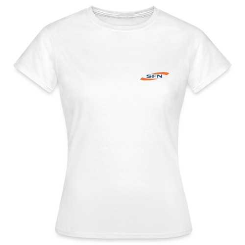 SFN Logo mit rundem Text in weiß - Frauen T-Shirt