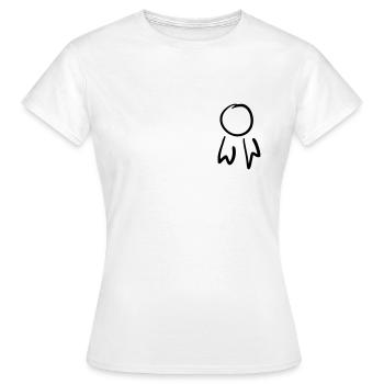 Badge carré / Modèle de commande. Griffonner. - T-shirt Femme - blanc - Devant - AI Model Female 172 dark (172cm)