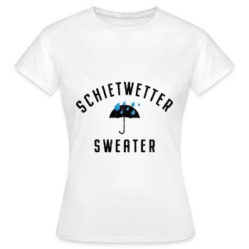 Schietwetter Sweater Kuscheln Warm Winter Herbst - Frauen T-Shirt - Weiß - Vorne - AI Model Female 172 dark (172cm)