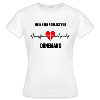 Dänemark Däne Danish Geschenk - Frauen T-Shirt - Weiß - Vorne - AI Model Female 172 dark (172cm)