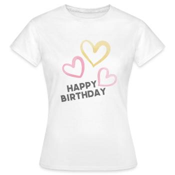 Bon anniversaire - T-shirt Femme - blanc - Devant - AI Model Female 172 dark (172cm)