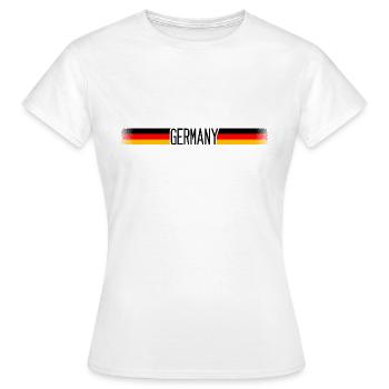 Drapeau de l'Allemagne / Bannière 007 - T-shirt Femme - blanc - Devant - AI Model Female 172 dark (172cm)