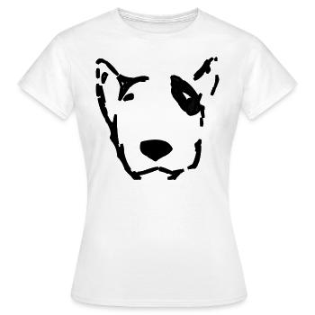bull-terrier - T-shirt Femme - blanc - Devant - AI Model Female 172 dark (172cm)