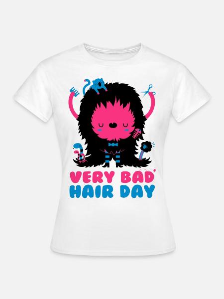 bad_hair_day - Frauen T-Shirt - Weiß