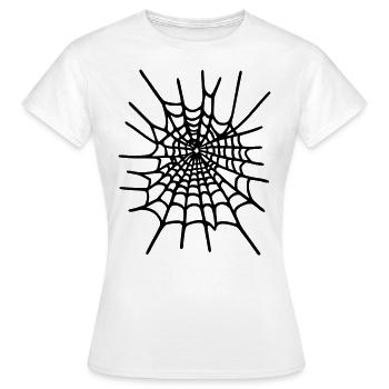 Spinnennetz Halloween - Frauen T-Shirt - Weiß - Vorne - AI Model Female 172 dark (172cm)