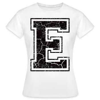 Un caractère un mi in Grunge-Look - T-shirt Femme - blanc - Devant - AI Model Female 172 dark (172cm)