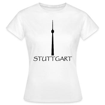 Stuttgart - T-shirt Femme - blanc - Devant - AI Model Female 172 dark (172cm)