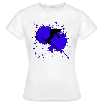 Skifahrer Splash - Frauen T-Shirt - Weiß - Vorne - AI Model Female 172 dark (172cm)