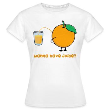 Jus d’orange drôle - T-shirt Femme - blanc - Devant - AI Model Female 172 dark (172cm)