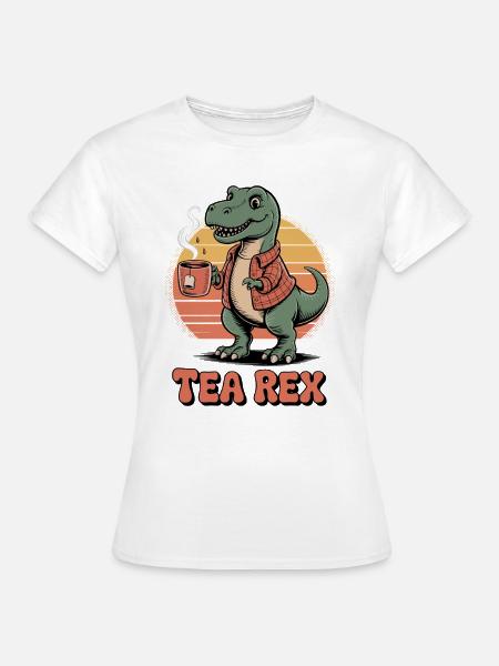 Tee-Rex-Dinosaurier - Frauen T-Shirt - Weiß