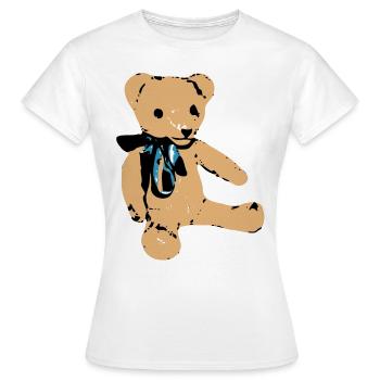 teddy bear teddy - Women's T-Shirt - white - Front - AI Model Female 172 dark (172cm)