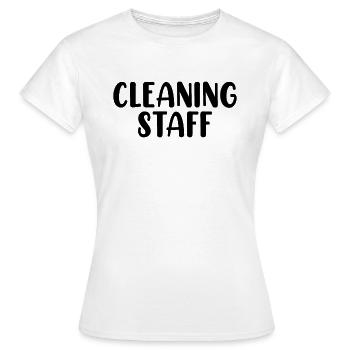 Personnel de nettoyage Femme de ménage Nettoyeurs Drôle de concierge - T-shirt Femme - blanc - Devant - AI Model Female 172 dark (172cm)