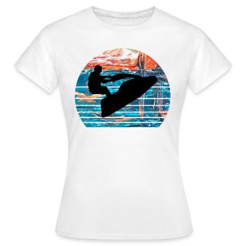 Jet ski - Frauen T-Shirt - Weiß - Vorne - AI Model Female 172 dark (172cm)