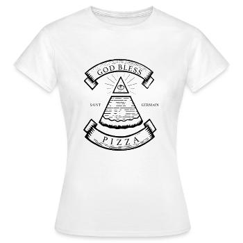 Que Dieu bénisse la pizza - T-shirt Femme - blanc - Devant - AI Model Female 172 dark (172cm)