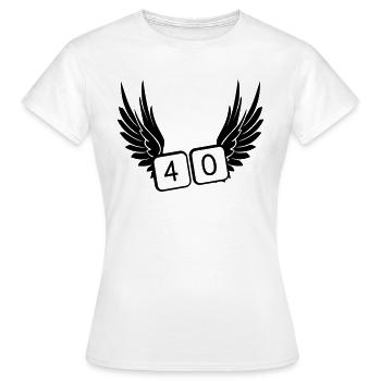 40 années - T-shirt Femme - blanc - Devant - AI Model Female 172 dark (172cm)