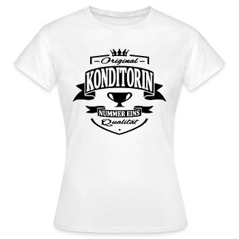 konditorin - Frauen T-Shirt - Weiß - Vorne - AI Model Female 172 dark (172cm)