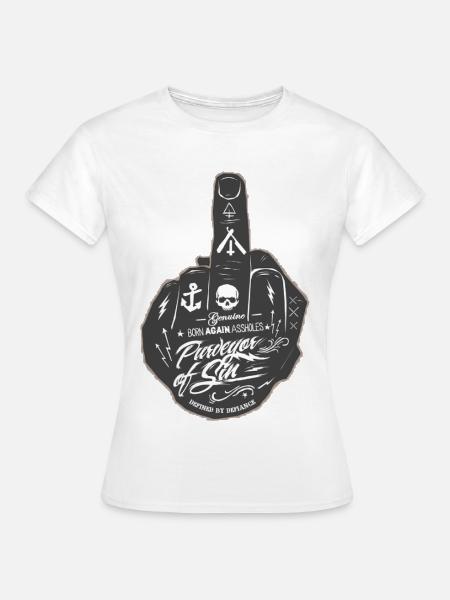 Mittelfinger - Frauen T-Shirt - Weiß