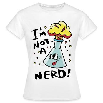 Ich bin kein Streber - Frauen T-Shirt - Weiß - Vorne - AI Model Female 172 dark (172cm)