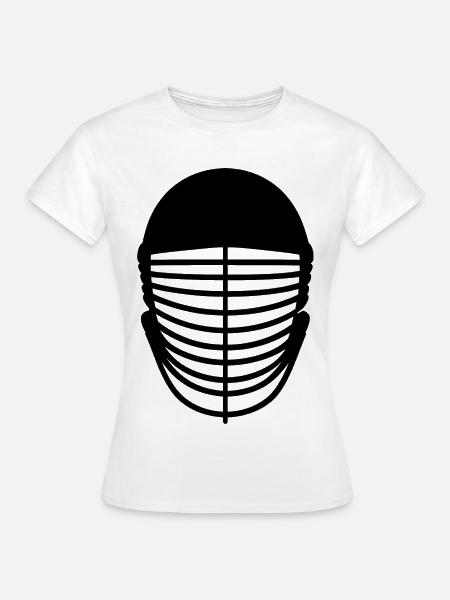 Fechtmaske - Frauen T-Shirt - Weiß