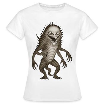BUG #9 - dark hell - T-shirt Femme - blanc - Devant - AI Model Female 172 dark (172cm)