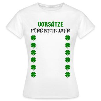 Résolutions du Nouvel An du Réveillon du Nouvel An - T-shirt Femme - blanc - Devant - AI Model Female 172 dark (172cm)